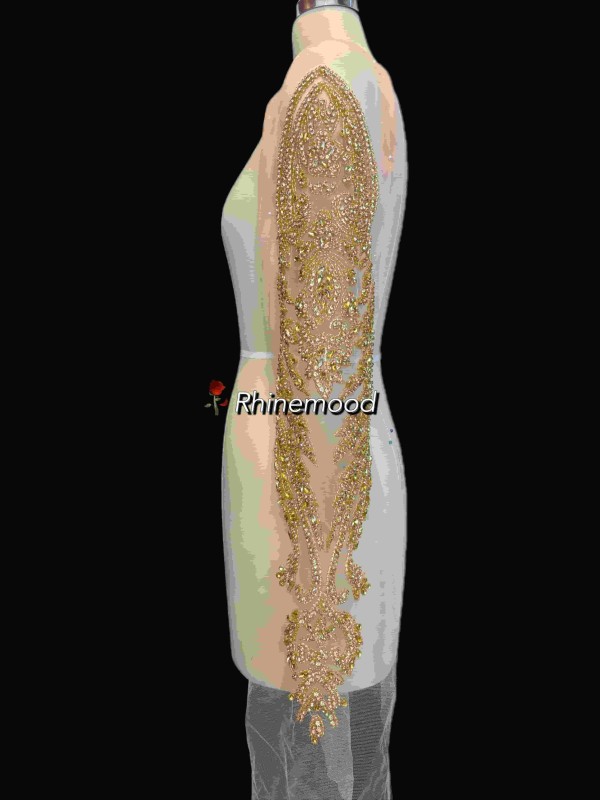 Opal Sleeve - Rhinestone Bodice Applique