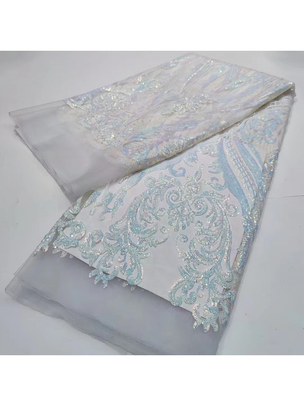 Luxury Garment Sequin Embroidery  Fabric  