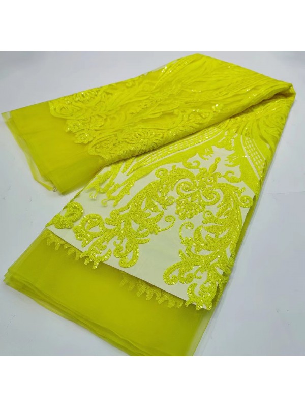 Luxury Garment Sequin Embroidery  Fabric  