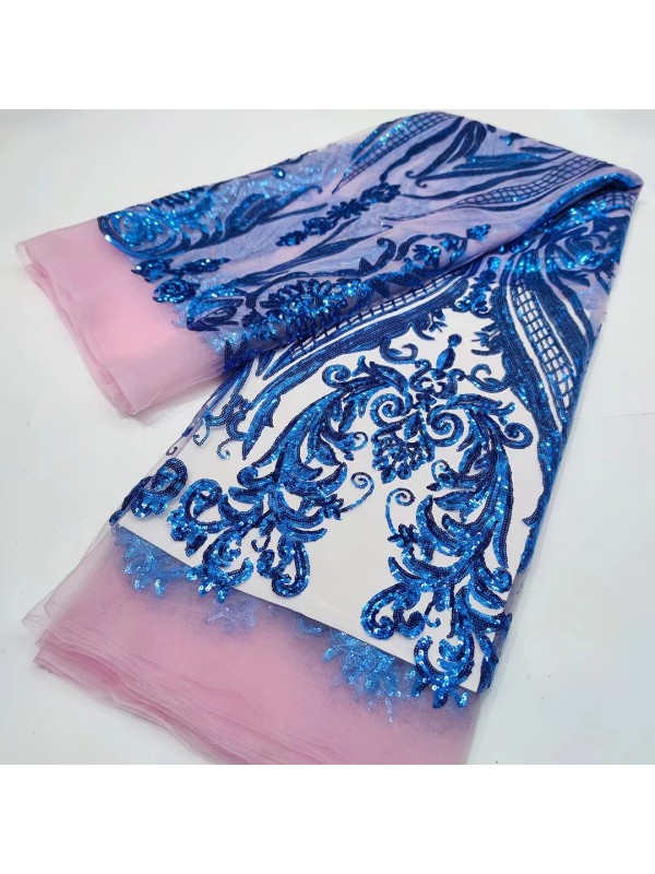 Luxury Garment Sequin Embroidery  Fabric  