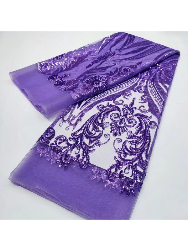 Luxury Garment Sequin Embroidery  Fabric  