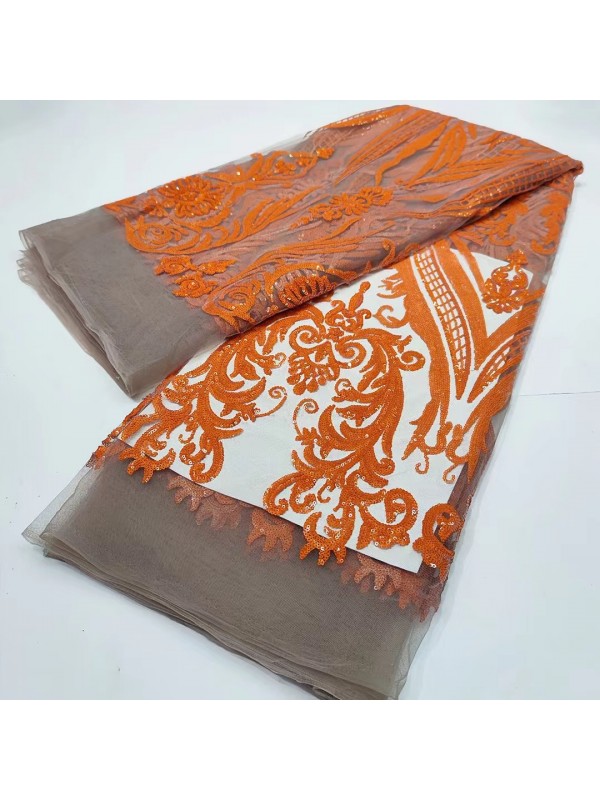 Luxury Garment Sequin Embroidery  Fabric  