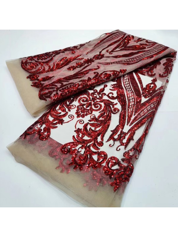 Luxury Garment Sequin Embroidery  Fabric  