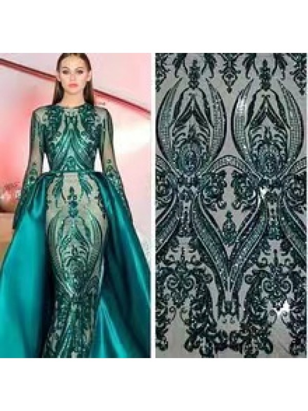 Luxury Garment Sequin Embroidery  Fabric  