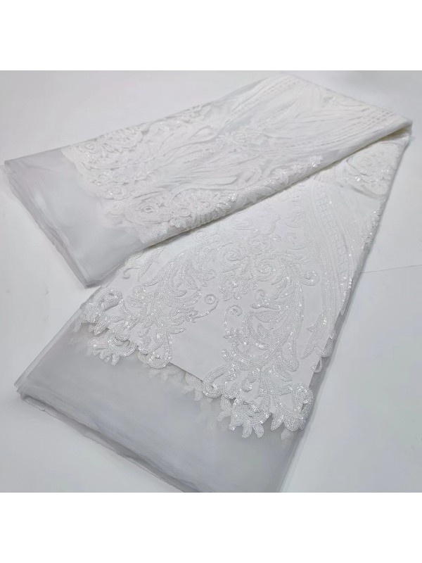 Luxury Garment Sequin Embroidery  Fabric  