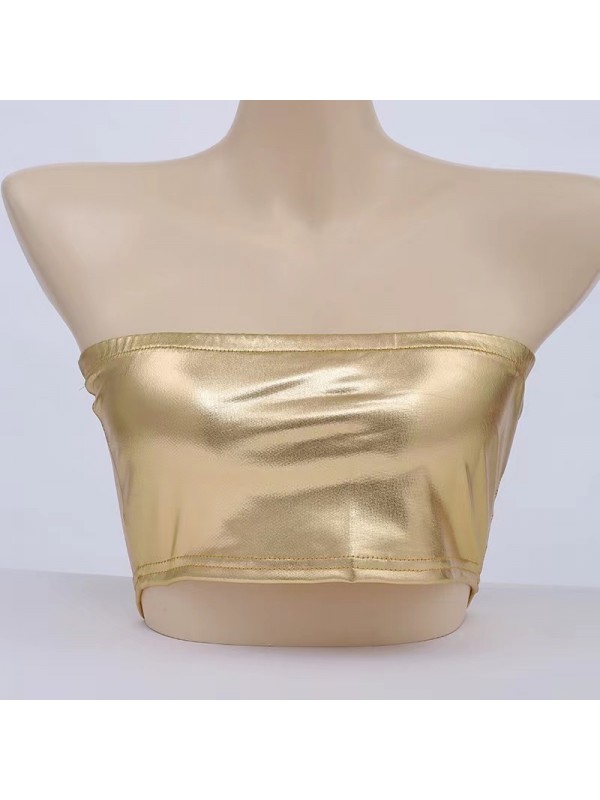 Shiny strechy holographic tank top