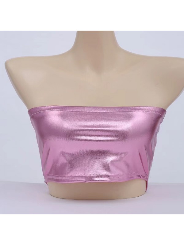 Shiny strechy holographic tank top