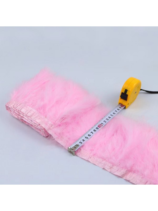 Fluffy Turkey Feather Trimming - 2 yards 