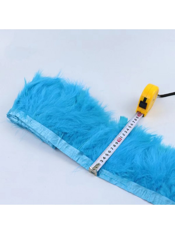 Fluffy Turkey Feather Trimming - 2 yards 