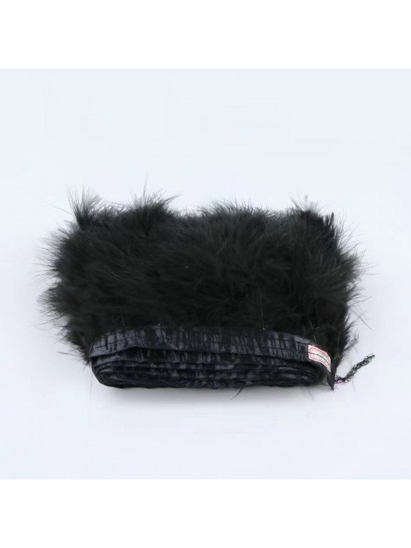 Fluffy Turkey Feather Trimming - 2 yards 