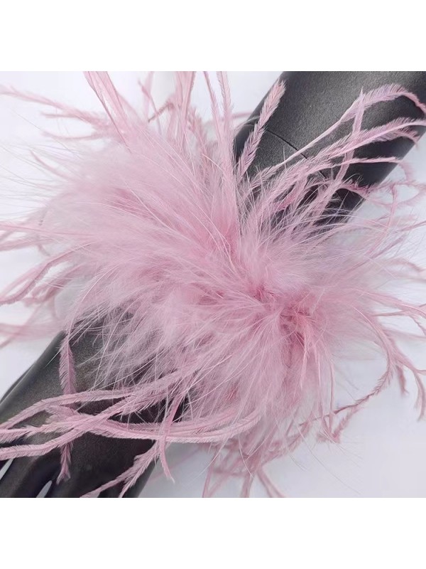 Ostrich Feather Cuffs