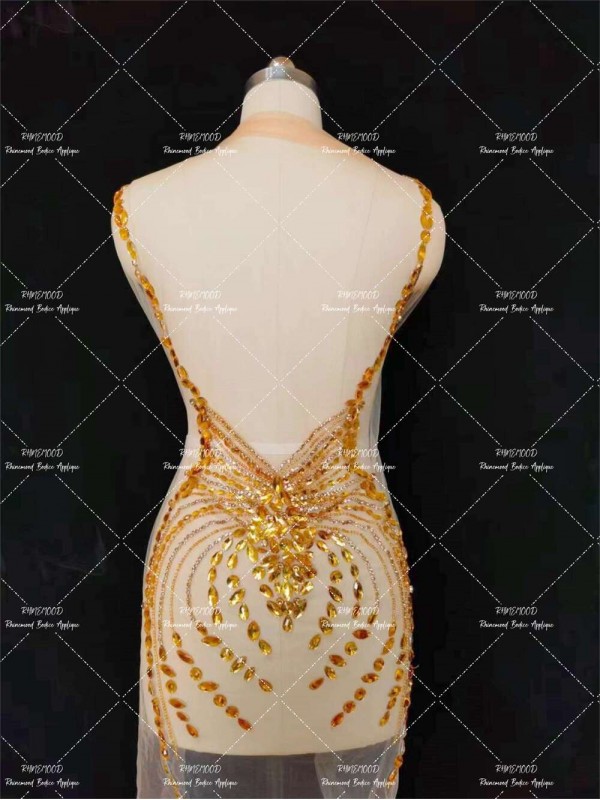 Gem - Front&back Rhinestone Bodice Applique