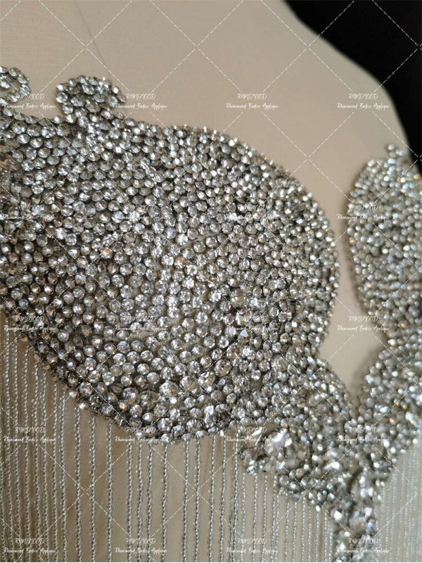 Gleam - Front&Back Rhinestone Bodice Applique 