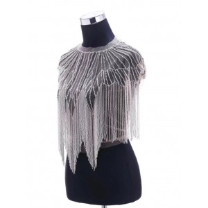 Kayla - Tassel Rhinestone Bodice Applique 