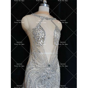 Allure - Silver - Rhinestone Bodice Applique 