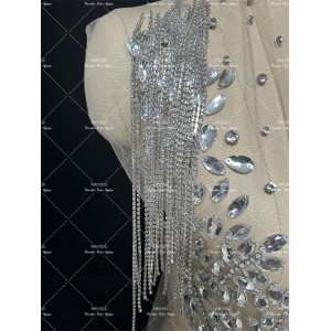 Stardust - silver - Rhinestone Bodice Applique 