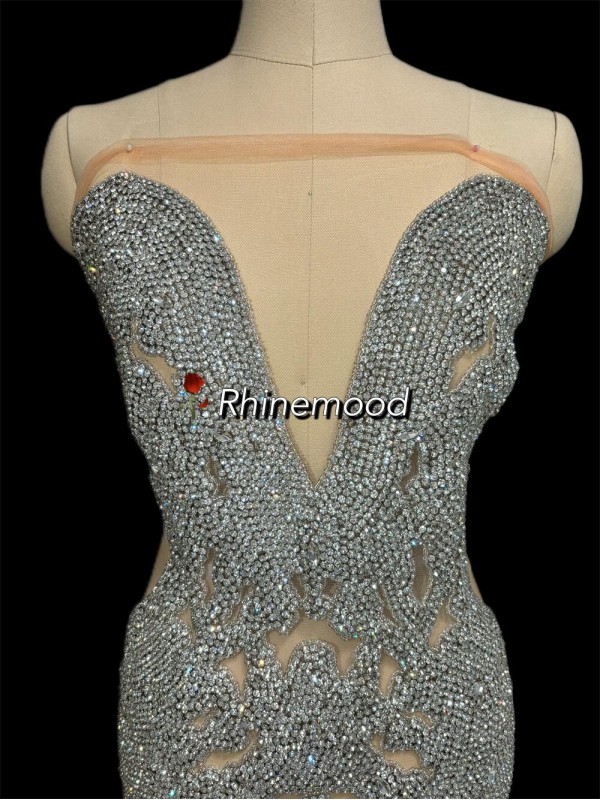 Ava - Rhinestone Bodice Applique