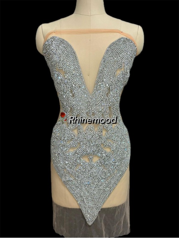 Ava - Rhinestone Bodice Applique