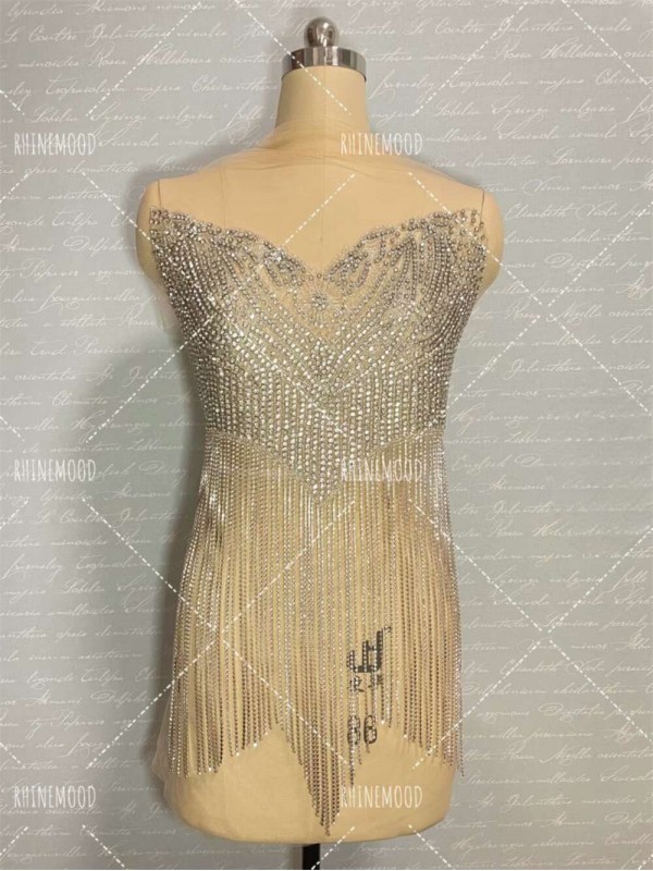 Darcy - Tassel Rhinestone Bodice