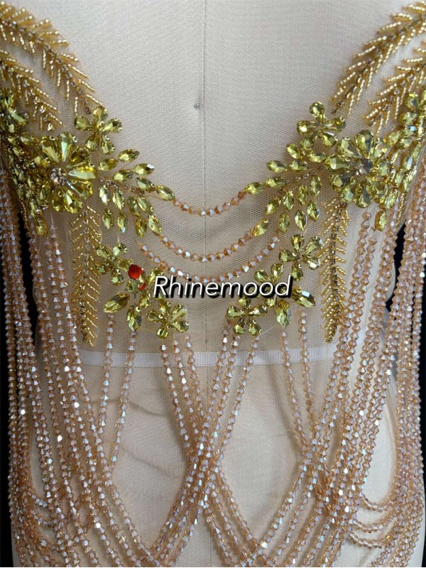 IN STOCK - Talia Gold on clear mesh